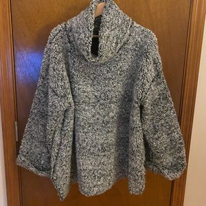 Anthropologie Fuzzy Cropped Sweatshirt